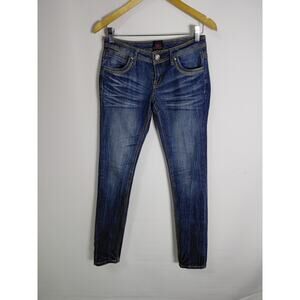 2b bebe Blue Denim Jeans Solid Slim Women Size 25